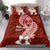 Hafa Adai Guam Bedding Set Polynesian Floral Red Pattern LT01 - Polynesian Pride