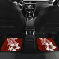 Hafa Adai Guam Car Mats Polynesian Floral Red Pattern LT01 - Polynesian Pride