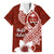 Hafa Adai Guam Family Matching Off Shoulder Long Sleeve Dress and Hawaiian Shirt Polynesian Floral Red Pattern LT01 Dad's Shirt - Short Sleeve Red - Polynesian Pride