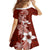 Hafa Adai Guam Family Matching Off Shoulder Short Dress and Hawaiian Shirt Polynesian Floral Red Pattern LT01 - Polynesian Pride