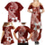 Hafa Adai Guam Family Matching Summer Maxi Dress and Hawaiian Shirt Polynesian Floral Red Pattern LT01 - Polynesian Pride