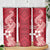 Hafa Adai Guam Skinny Tumbler Polynesian Floral Red Pattern