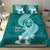 Hafa Adai Guam Bedding Set Polynesian Floral Teal Pattern LT01 - Polynesian Pride