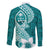 Hafa Adai Guam Family Matching Puletasi Dress and Hawaiian Shirt Polynesian Floral Teal Pattern LT01 - Polynesian Pride