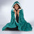 Hafa Adai Guam Hooded Blanket Polynesian Floral Teal Pattern LT01 - Polynesian Pride