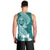 Hafa Adai Guam Men Tank Top Polynesian Floral Teal Pattern LT01 - Polynesian Pride