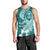 Hafa Adai Guam Men Tank Top Polynesian Floral Teal Pattern LT01 - Polynesian Pride