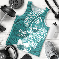 Hafa Adai Guam Men Tank Top Polynesian Floral Teal Pattern LT01 - Polynesian Pride