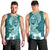 Hafa Adai Guam Men Tank Top Polynesian Floral Teal Pattern LT01 - Polynesian Pride