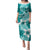 Hafa Adai Guam Puletasi Polynesian Floral Teal Pattern LT01 Long Dress Teal - Polynesian Pride