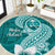 Hafa Adai Guam Round Carpet Polynesian Floral Teal Pattern LT01 Teal - Polynesian Pride