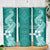 Hafa Adai Guam Skinny Tumbler Polynesian Floral Teal Pattern