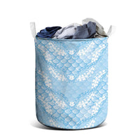 Baby Blue Mermaid Puakenikeni Maile Lei Laundry Basket LT01 - Polynesian Pride