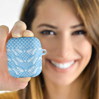 Baby Blue Mermaid Puakenikeni Maile Lei AirPods Case LT01 - Polynesian Pride