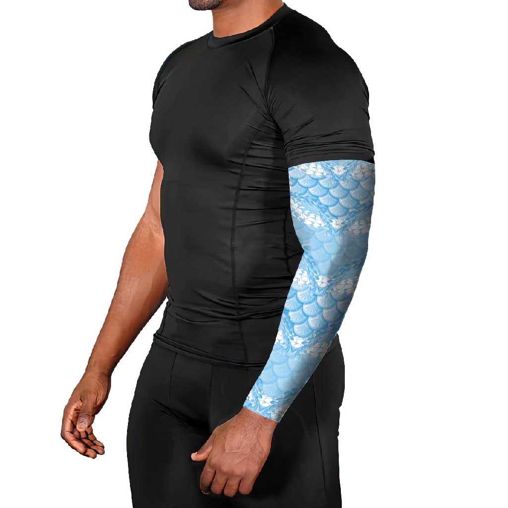 Baby Blue Mermaid Puakenikeni Maile Lei Arm Sleeves LT01 - Polynesian Pride
