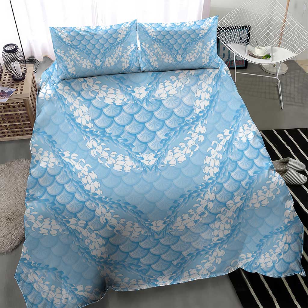 Baby Blue Mermaid Puakenikeni Maile Lei Bedding Set LT01 - Polynesian Pride