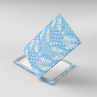 Baby Blue Mermaid Puakenikeni Maile Lei Canvas Wall Art LT01 With Frame Blue - Polynesian Pride