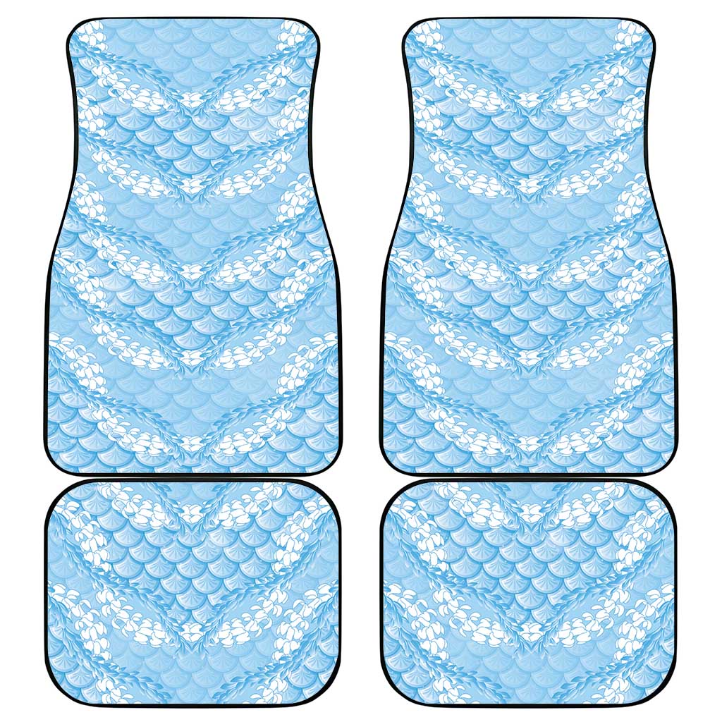Baby Blue Mermaid Puakenikeni Maile Lei Car Mats LT01 - Polynesian Pride