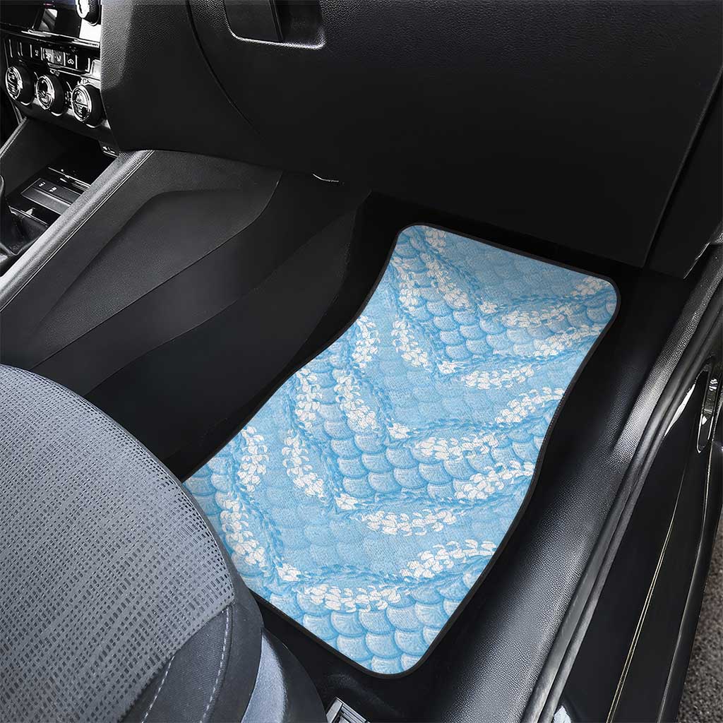 Baby Blue Mermaid Puakenikeni Maile Lei Car Mats LT01 - Polynesian Pride