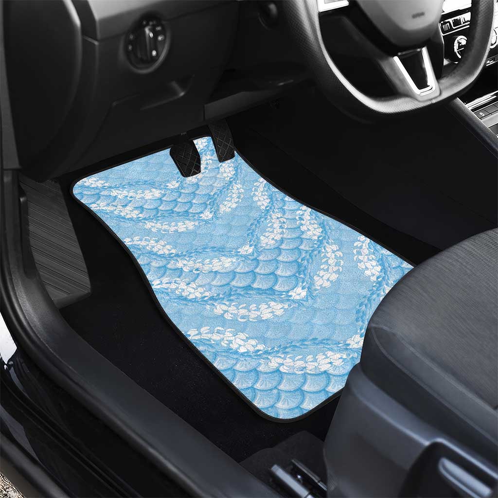 Baby Blue Mermaid Puakenikeni Maile Lei Car Mats LT01 - Polynesian Pride
