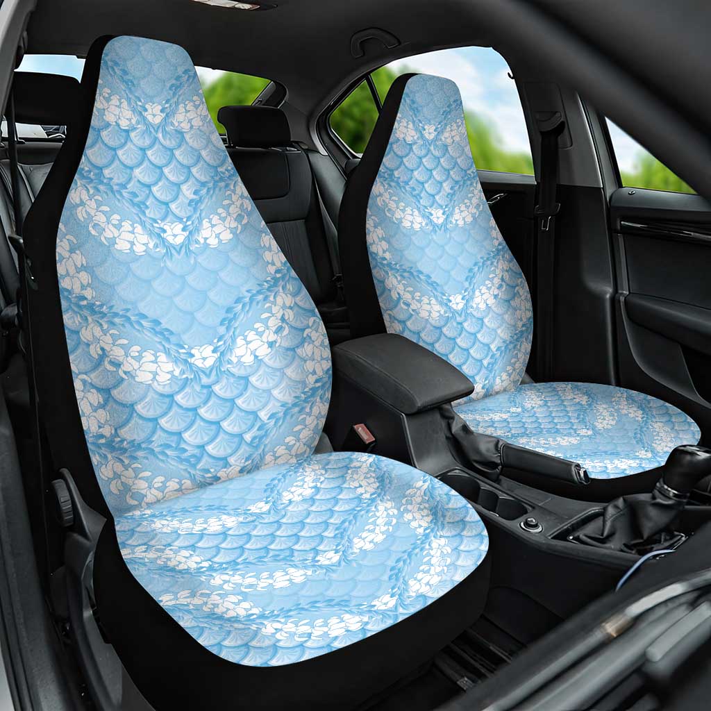 Baby Blue Mermaid Puakenikeni Maile Lei Car Seat Cover LT01 One Size Blue - Polynesian Pride