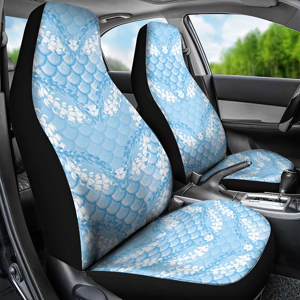 Baby Blue Mermaid Puakenikeni Maile Lei Car Seat Cover LT01 - Polynesian Pride