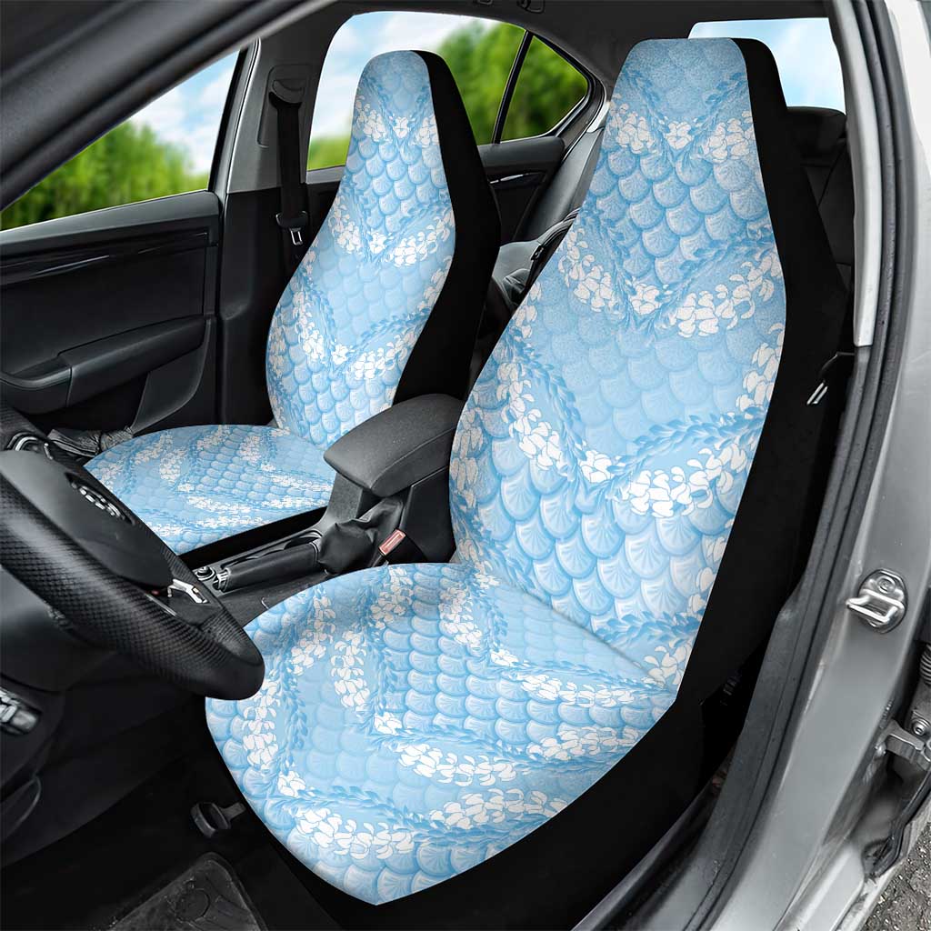 Baby Blue Mermaid Puakenikeni Maile Lei Car Seat Cover LT01 - Polynesian Pride