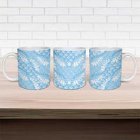 Baby Blue Mermaid Puakenikeni Maile Lei Ceramic Mug LT01 - Polynesian Pride