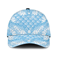 Baby Blue Mermaid Puakenikeni Maile Lei Classic Cap LT01 Universal Fit Blue - Polynesian Pride