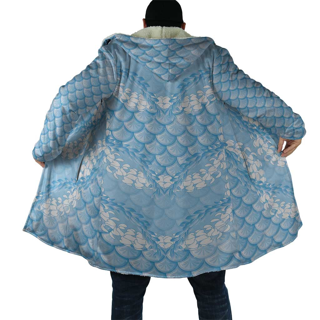 Baby Blue Mermaid Puakenikeni Maile Lei Cloak LT01 - Polynesian Pride