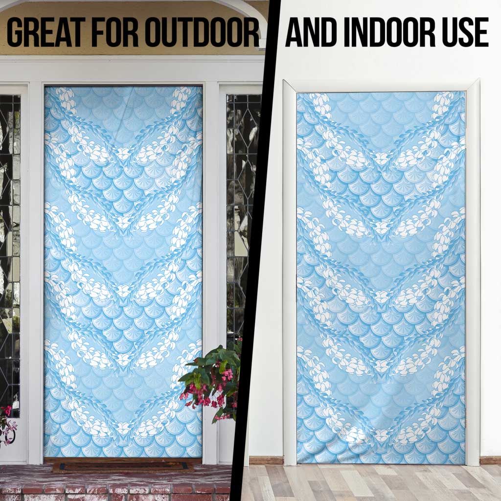 Baby Blue Mermaid Puakenikeni Maile Lei Door Cover LT01 - Polynesian Pride