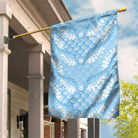 Baby Blue Mermaid Puakenikeni Maile Lei Garden Flag LT01 House Flag Blue - Polynesian Pride