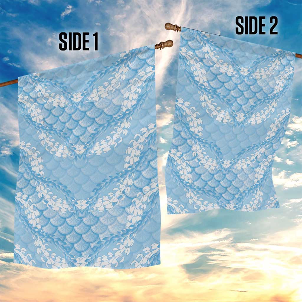 Baby Blue Mermaid Puakenikeni Maile Lei Garden Flag LT01 - Polynesian Pride