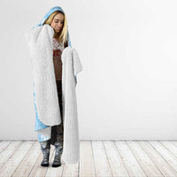 Baby Blue Mermaid Puakenikeni Maile Lei Hooded Blanket LT01 - Polynesian Pride