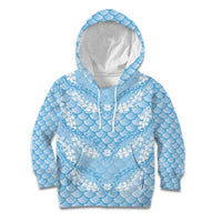 Baby Blue Mermaid Puakenikeni Maile Lei Kid Hoodie LT01 Hoodie Blue - Polynesian Pride
