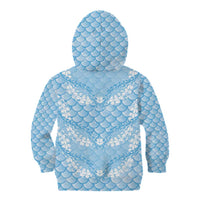 Baby Blue Mermaid Puakenikeni Maile Lei Kid Hoodie LT01 - Polynesian Pride