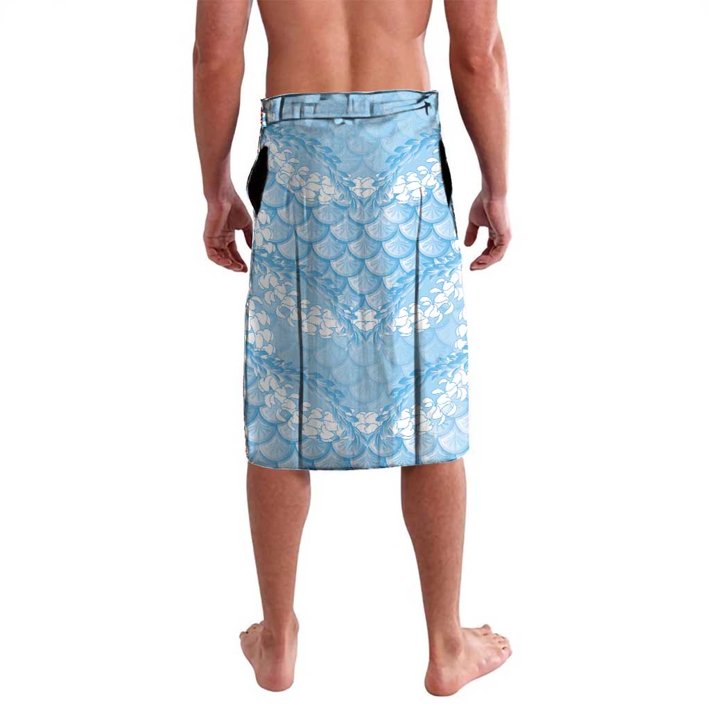 Baby Blue Mermaid Puakenikeni Maile Lei Lavalava LT01 - Polynesian Pride