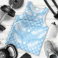 Baby Blue Mermaid Puakenikeni Maile Lei Men Tank Top LT01 - Polynesian Pride