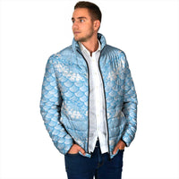 Baby Blue Mermaid Puakenikeni Maile Lei Padded Jacket LT01 - Polynesian Pride
