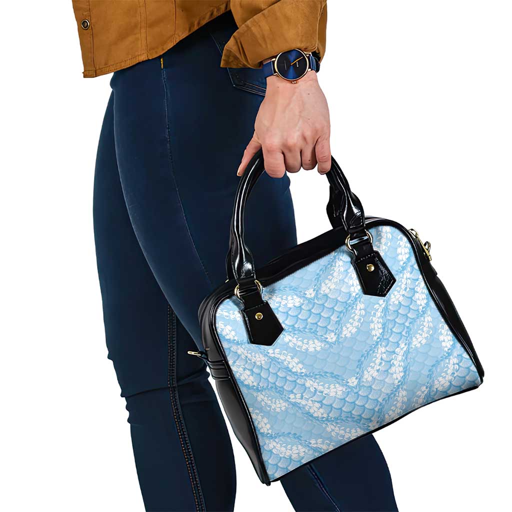 Baby Blue Mermaid Puakenikeni Maile Lei Shoulder Handbag LT01 - Polynesian Pride