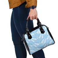 Baby Blue Mermaid Puakenikeni Maile Lei Shoulder Handbag LT01 - Polynesian Pride