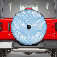 Baby Blue Mermaid Puakenikeni Maile Lei Spare Tire Cover LT01 - Polynesian Pride