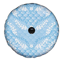 Baby Blue Mermaid Puakenikeni Maile Lei Spare Tire Cover LT01 - Polynesian Pride