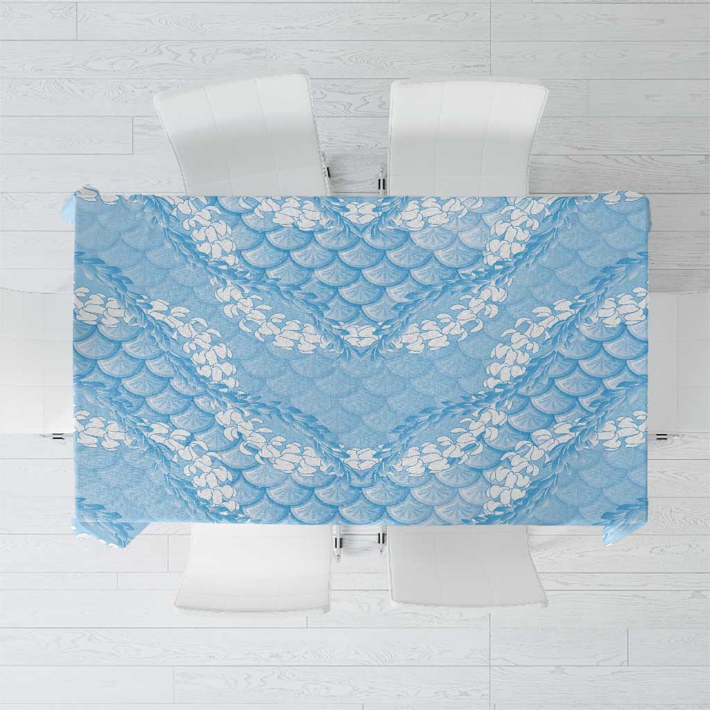 Baby Blue Mermaid Puakenikeni Maile Lei Tablecloth