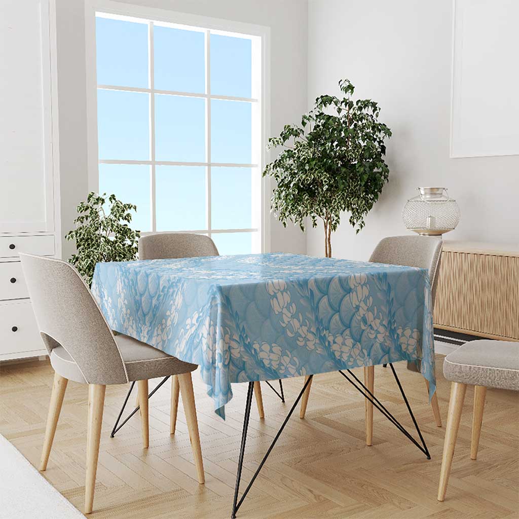 Baby Blue Mermaid Puakenikeni Maile Lei Tablecloth