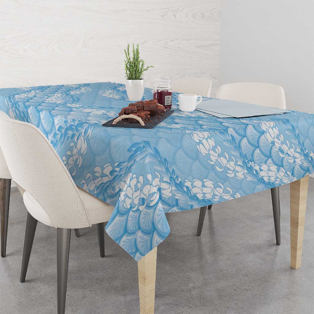 Baby Blue Mermaid Puakenikeni Maile Lei Tablecloth