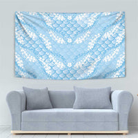 Baby Blue Mermaid Puakenikeni Maile Lei Tapestry LT01 - Polynesian Pride