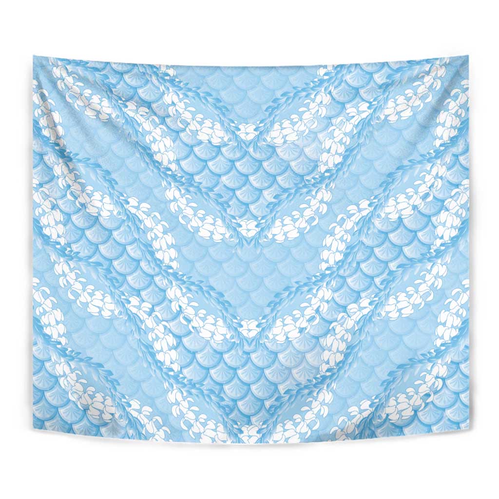 Baby Blue Mermaid Puakenikeni Maile Lei Tapestry LT01 - Polynesian Pride