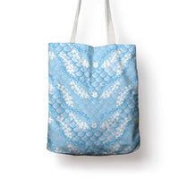 Baby Blue Mermaid Puakenikeni Maile Lei Tote Bag LT01 - Polynesian Pride