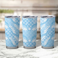 Baby Blue Mermaid Puakenikeni Maile Lei Tumbler Cup LT01 - Polynesian Pride
